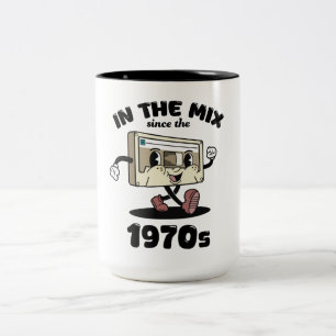 1970s Retro Mix Tape Cassette Tape  Coffee Mug