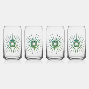 1970's Retro Star Burst Can Glass