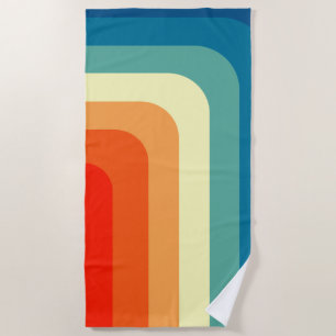 1970s Squares  Beach Towel