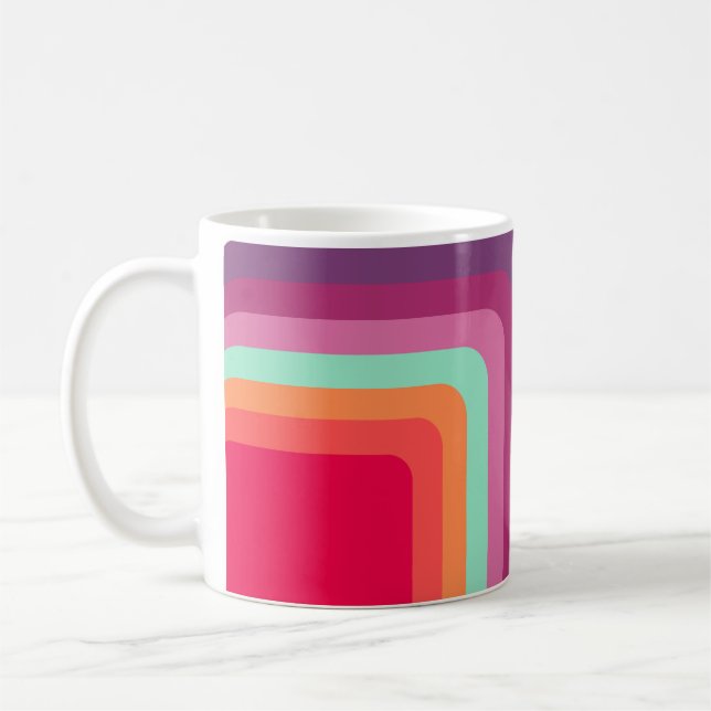 1970s Squares  Coffee Mug (Left)