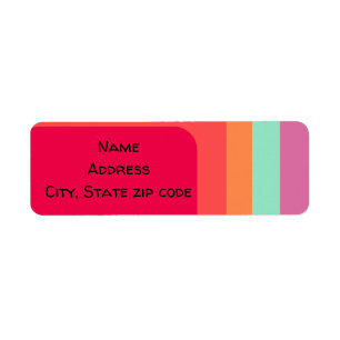 1970s Squares Return Address Label