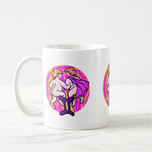 1970s style Gemini Painting with Symbol Coffee Mug