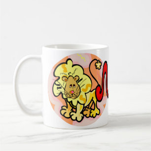 1970s style Leo Lion with Symbol Coffee Mug