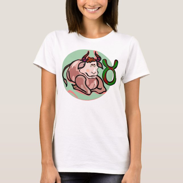 1970s style Taurus Painting with Symbol T-Shirt (Front)