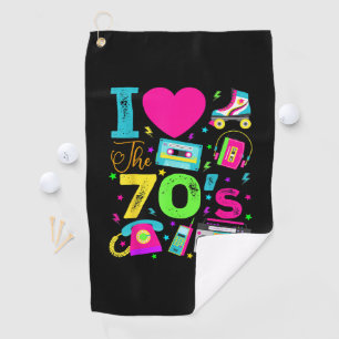 1970's vintage style seventies retro party golf towel