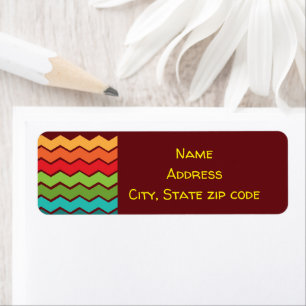 1970s Zigzag Return Address Label