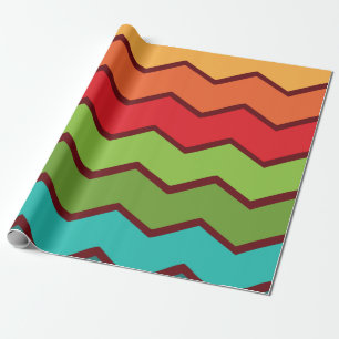 1970s Zigzag    Wrapping Paper