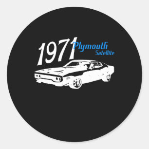 1971 71 Satellite 4th Of July American  Classic Round Sticker