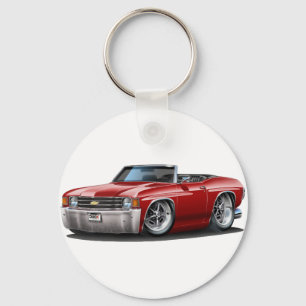 1971-72 Chevelle Maroon Convertible Key Ring