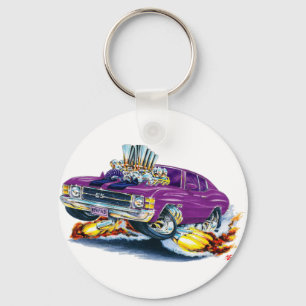 1971-72 Chevelle Purple-Black Car Key Ring