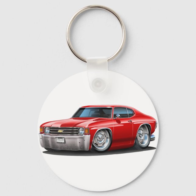 1971-72 Chevelle Red Car Key Ring (Front)