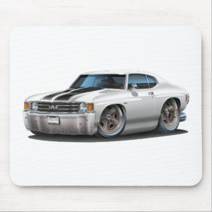 1971-72 Chevelle White-Black Car Mouse Pad
