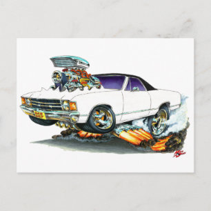 1971-72 El Camino White-Black Truck Postcard