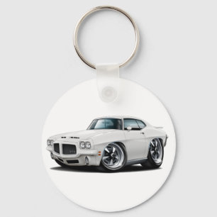 1971-72 GTO White Car Key Ring