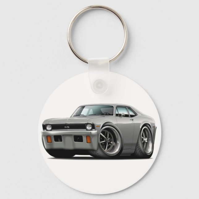 1971-72 Nova Silver Car Key Ring (Front)