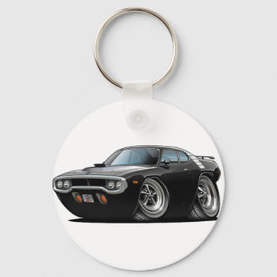 1971-72 Roadrunner Black Car Key Ring