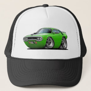 1971-72 Roadrunner Lime-Black Car Trucker Hat