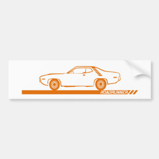 1971-72 Roadrunner Orange Car Bumper Sticker