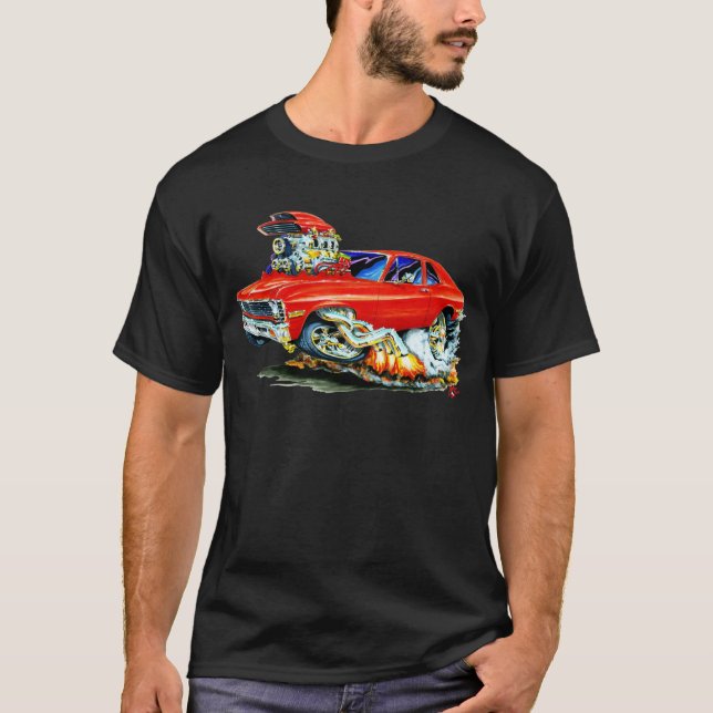 1971-74 Nova Red Car T-Shirt (Front)