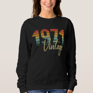 1971 All Original Parts B Day Vintage Retro Sunset Sweatshirt
