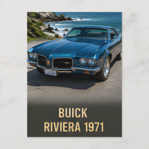 1971 Buick Riviera Vintage American Classic Luxury Postcard