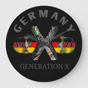 1971 Generation X Germany Skateboard Large Clock