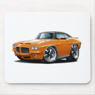 1971 GTO Judge Orange-Black Top Mouse Pad