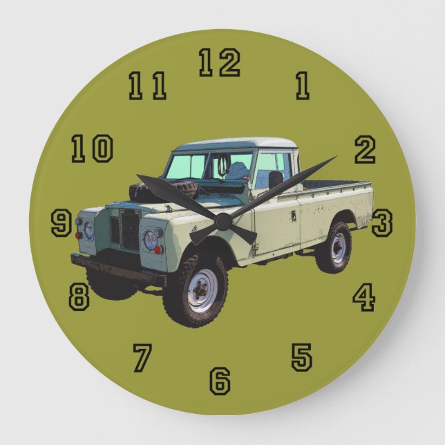 1971 Land Rover Pickup Truck Large Clock (Front)