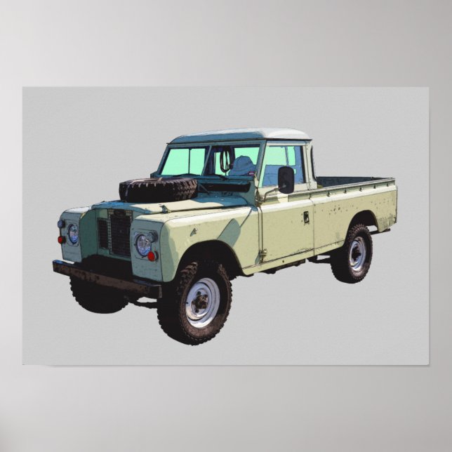 1971 Land Rover Pickup Truck Poster (Front)