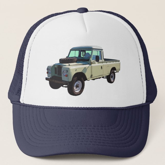 1971 Land Rover Pickup Truck Trucker Hat (Front)