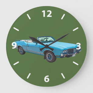 1971 Oldsmobile Cutlass Supreme Muscle Car Large Clock