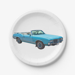 1971 Oldsmobile Cutlass Supreme Muscle Car Paper Plate