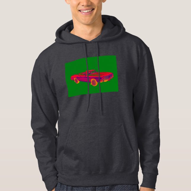 1971 Oldsmobile Cutlass Supreme Muscle Car Pop Art Hoodie (Front)