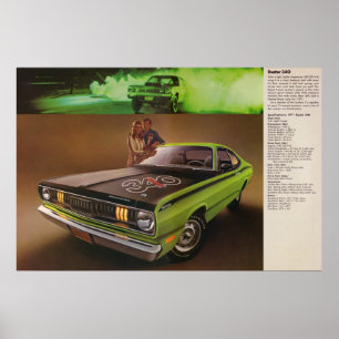 1971 Plymouth Duster 340 Ad Poster