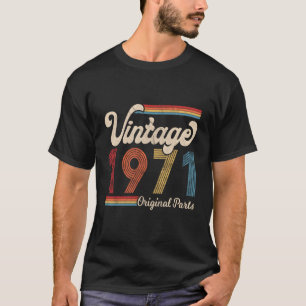 1971 Vintage 1971 Birthday Gift Men Women Born Mad T-Shirt