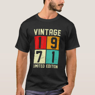 1971 Vintage Birthday 50Th Birthday Retro 50 Years T-Shirt