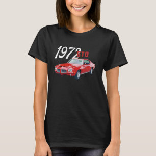 1972 72 GTO Classic Car Old School Muscle Red Car T-Shirt