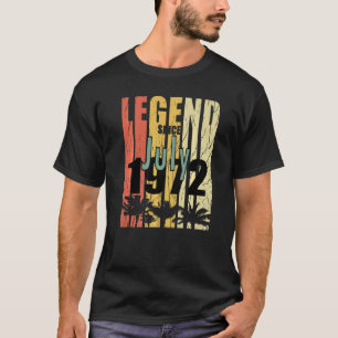 1972 Born In July Retro  Idea T-Shirt