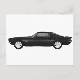 1972 Camaro Z28: Muscle Car: Black Finish Postcard