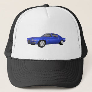 1972 Camaro Z28: Muscle Car: Blue Finish: Trucker Hat