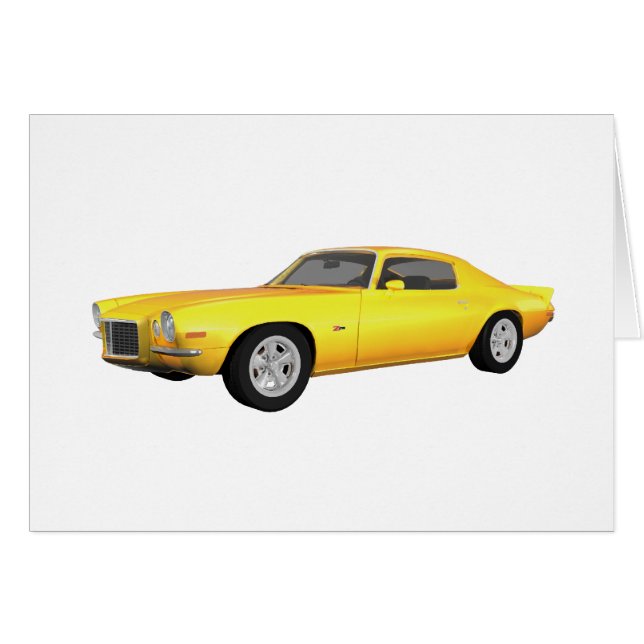1972 Camaro Z28: Muscle Car: Yellow Finish: (Front Horizontal)