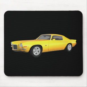 1972 Camaro Z28: Muscle Car: Yellow Finish: Mouse Pad