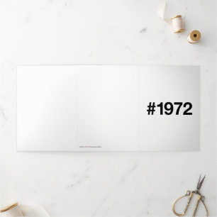1972 Hashtag 53 Years Birthday Anniversary Tri-Fold Card