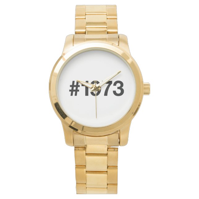 1972 Hashtag 53 Years Birthday Anniversary Watch (Front)