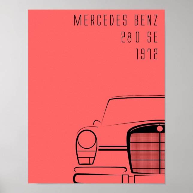 1972 Mercedes Benz Poster (Front)