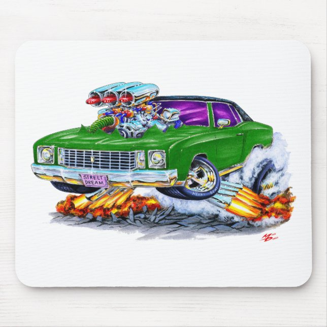 1972 Monte Carlo Green Car Mouse Pad (Front)