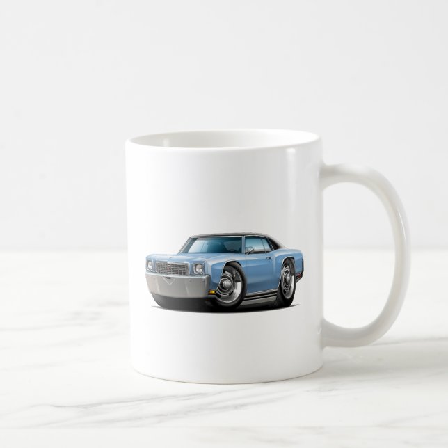 1972 Monte Carlo Lt Blue-Black Top Car Coffee Mug (Right)