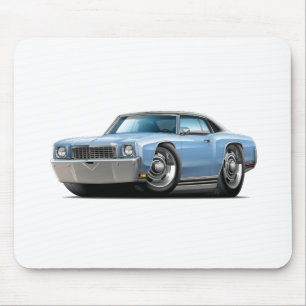 1972 Monte Carlo Lt Blue-Black Top Car Mouse Pad