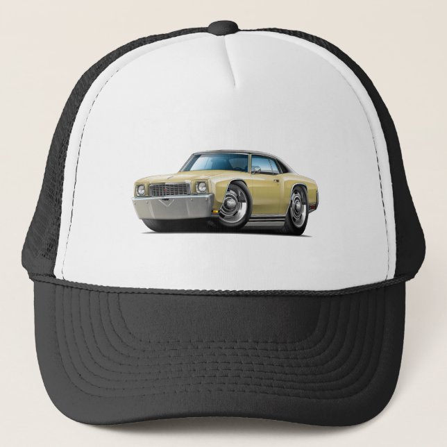 1972 Monte Carlo Tan-Black Top Car Trucker Hat (Front)