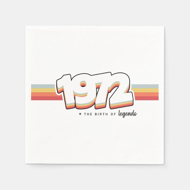 1972 The birth of legends Napkin (Front)